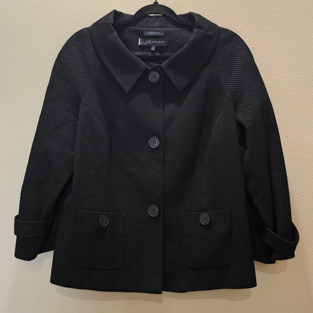 NWOT Anne Klein Vintage Style Cropped Stretch Jacket Size 14